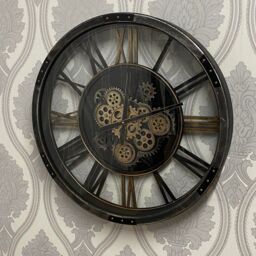 Minster 68cm Gear Clock - L7 x W68 x H68 cm in Brown - Size: 1 Pack - thumbnail 3