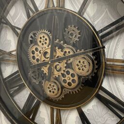 Minster 68cm Gear Clock - L7 x W68 x H68 cm in Brown - Size: 1 Pack - thumbnail 6