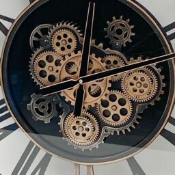 Minster 68cm Gear Clock - L7 x W68 x H68 cm in Brown - Size: 1 Pack - thumbnail 5