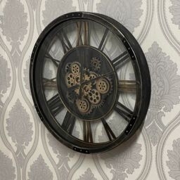 Minster 68cm Gear Clock - L7 x W68 x H68 cm in Brown - Size: 1 Pack - thumbnail 4