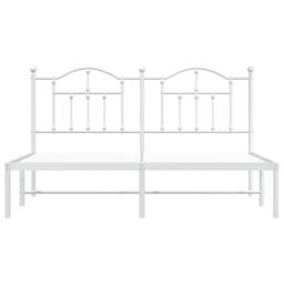 Berkfield Home Metal Bed Frame with Headboard White 180x200 cm Super King - thumbnail 5