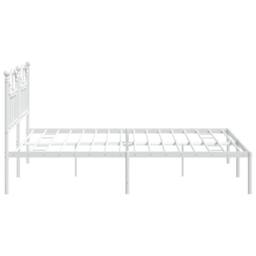 Berkfield Home Metal Bed Frame with Headboard White 180x200 cm Super King - thumbnail 6