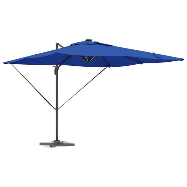 Berkfield Home Durable Cantilever Roma Parasol with LEDs in Azure Blue ‚Äì 286 x - image 1
