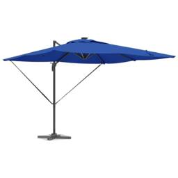 Berkfield Home Durable Cantilever Roma Parasol with LEDs in Azure Blue ‚Äì 286 x - thumbnail 1
