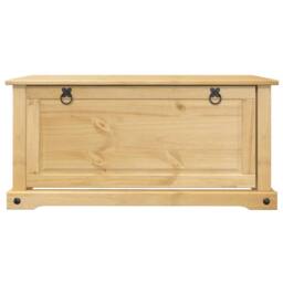 Berkfield Home Shoe Cabinet Corona 99x32x47 cm Solid Wood Pine in Natural - Size: 99 x 32 x 47 cm - thumbnail 4