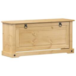 Berkfield Home Shoe Cabinet Corona 99x32x47 cm Solid Wood Pine in Natural - Size: 99 x 32 x 47 cm