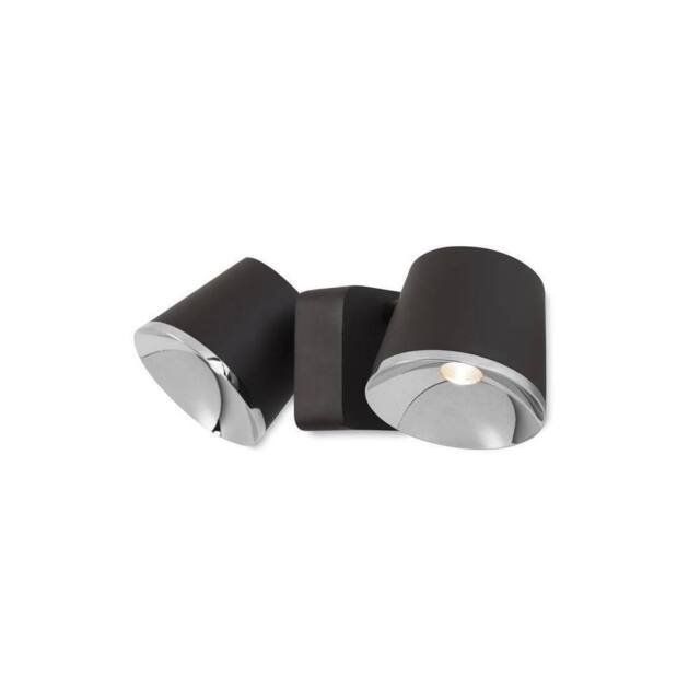 Netlighting Drone Integrated LED Dome Wall Ceiling Light Chrome Brown - image 1