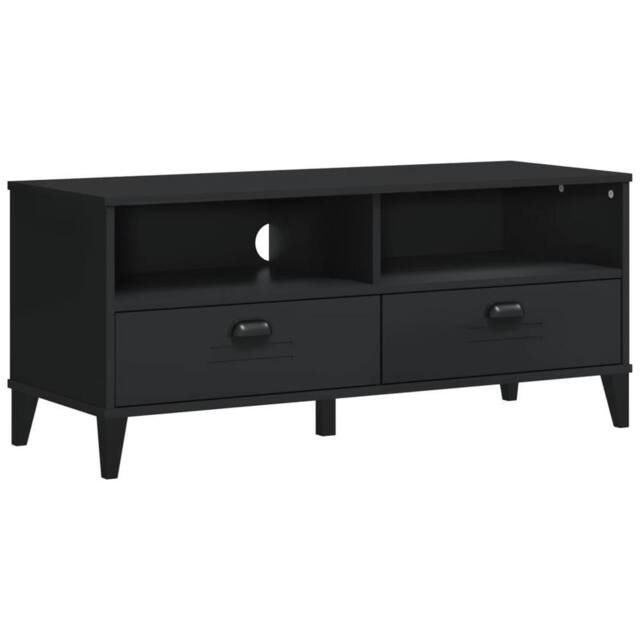 Berkfield Home TV Cabinet VIKEN Black Engineered Wood - image 1