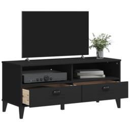 Berkfield Home TV Cabinet VIKEN Black Engineered Wood - thumbnail 4