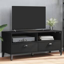 Berkfield Home TV Cabinet VIKEN Black Engineered Wood - thumbnail 2