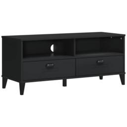 Berkfield Home TV Cabinet VIKEN Black Engineered Wood - thumbnail 1