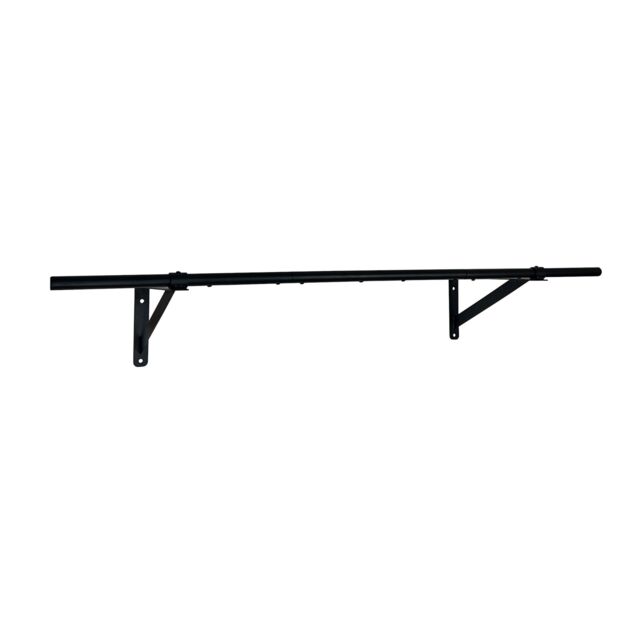 Oypla All Metal Super Heavy Wall Mounted Garment Clothes Rail - 4ft in Black - image 1