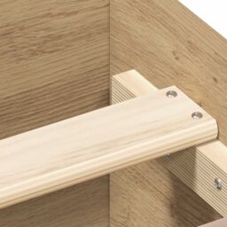 Berkfield Home Bed Frame without Mattress Artisan Oak 90x190 cm Single Engineered Wood in Brown - thumbnail 8