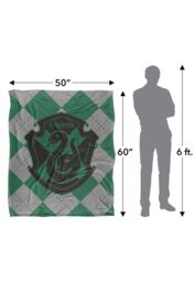 Warner Brothers Harry Potter Slytherin Plaid Sigil Blanket 152 x 127 cm in White - thumbnail 5