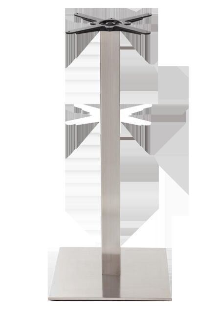 netfurniture Square stainless steel table base - Large 1050 mm in Silver