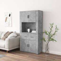 Berkfield Home Highboard Concrete Grey Engineered Wood - thumbnail 2