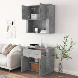 Berkfield Home Highboard Concrete Grey Engineered Wood - thumbnail 5