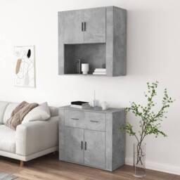 Berkfield Home Highboard Concrete Grey Engineered Wood - thumbnail 4