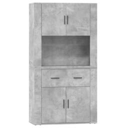Berkfield Home Highboard Concrete Grey Engineered Wood - thumbnail 3