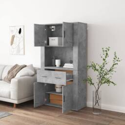 Berkfield Home Highboard Concrete Grey Engineered Wood