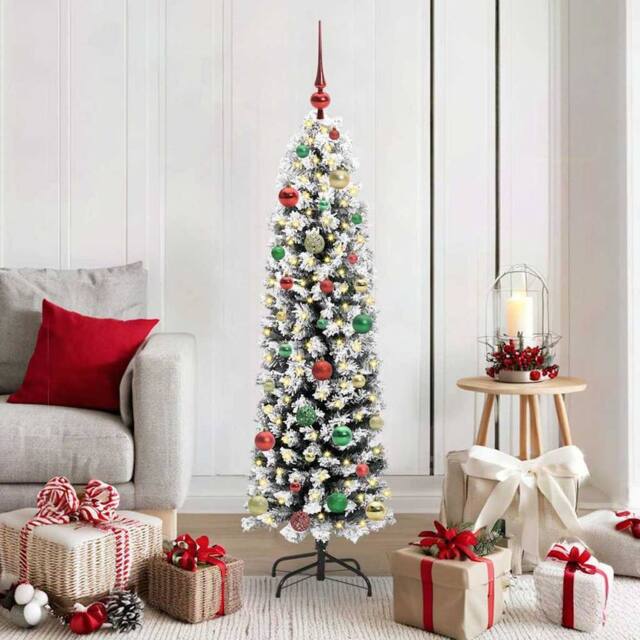 Berkfield Home Artificial Christmas Tree with 150 LEDs with Stand Green 150 cm - image 1
