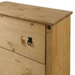 EONLION 3 Drawer Budget Solid Pine Mexican Chest Of Drawers in Natural - thumbnail 3