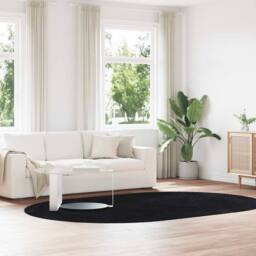 Berkfield Home Shaggy Rug High Pile NAVARRA Black 300x200 cm Polyester - Size: Medium - thumbnail 2