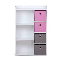 sweeek Children's storage unit with 4 baskets in Pink - thumbnail 8