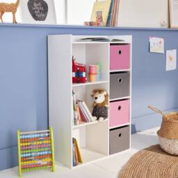 sweeek Children's storage unit with 4 baskets in Pink - thumbnail 4