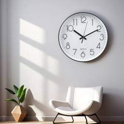 "KORVIXA 12"" Modern Plastic Glass Wall Clock in White - Size: 100 cm" - thumbnail 3