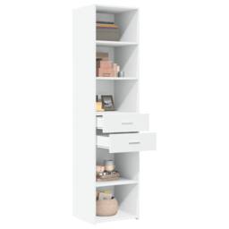 Berkfield Home Highboard White 45x42.5x185 cm Engineered Wood - thumbnail 3