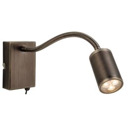 Netlighting Orion LED 3 Light Flexi Indoor Wall Spotlight (Switched) Bronze