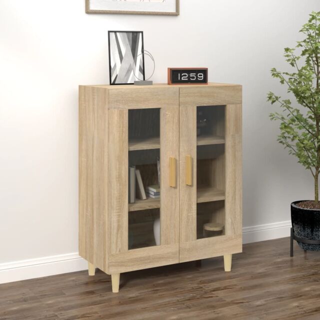 Berkfield Home Sideboard Sonoma Oak 69.5x34x90 cm Engineered Wood in Brown - image 1