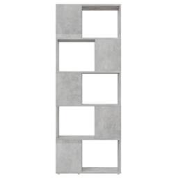 Berkfield Home Decorative Book Cabinet Room Divider Concrete Grey 60x24x155 cm - Size: 60 x 24 x 155 cm - thumbnail 5