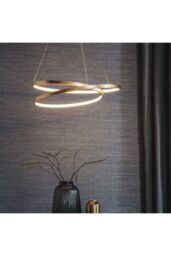 Netlighting Scribble LED 1 Light Pendant Gold Leaf Frosted Acrylic - thumbnail 2