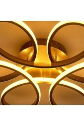 Garden Sanctuary Modern Acrylic Light-adjusted Petal LED Semi Ceiling Light in Gold - thumbnail 2