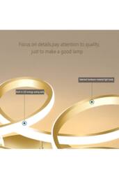 Garden Sanctuary Modern Acrylic Light-adjusted Petal LED Semi Ceiling Light in Gold - thumbnail 7