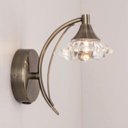 Harper Living Single Wall Light & Sconce Antique Brass Finish in Bronze - thumbnail 1