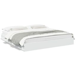 Berkfield Home Bed Frame with Drawers without Mattress White 180x200 cm Super King - thumbnail 2