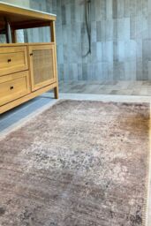 Kukoon Washable Stain Proof Beige Grey Distressed Vinatage Design Area Rug - Size: 60 cm x 240 cm - thumbnail 1