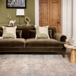 Kukoon Washable Stain Proof Beige Grey Distressed Vinatage Design Area Rug - Size: 60 cm x 240 cm - thumbnail 6