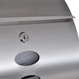 Berkfield Home Mailbox on Stand Stainless Steel in Silver - thumbnail 4