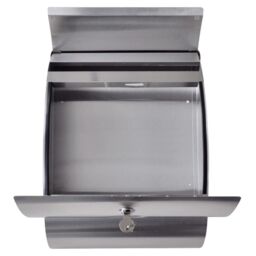 Berkfield Home Mailbox on Stand Stainless Steel in Silver - thumbnail 3