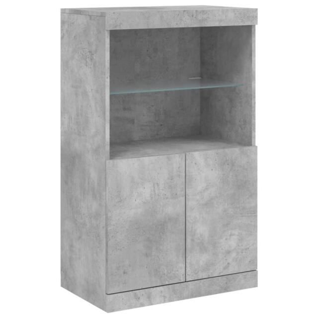 Berkfield Home Sideboard with LED Lights Concrete Grey 60.5x37x100 cm - image 1