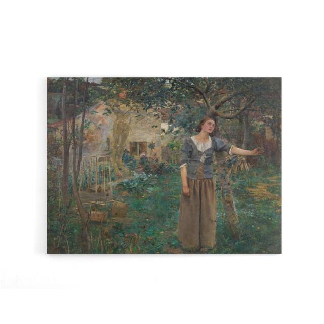 "Artery8 Bastien Lepage Joan Of Arc Painting Canvas Wall Art Print in Green - Size: W24"" x H32""" - image 1