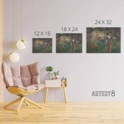 "Artery8 Bastien Lepage Joan Of Arc Painting Canvas Wall Art Print in Green - Size: W24"" x H32""" - thumbnail 4