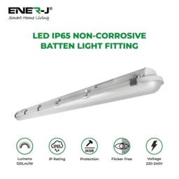 ENER-J Non Corrosive Waterproof Fitting, 1.5m 50W, 120 lumens per Watt, 4000K in White - Size: 25 cm diameter x 19 cm high - thumbnail 1