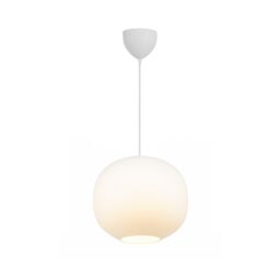 Nordlux Navone Pendant Light Opal White Glass Dining Room E27 Mains 30cm