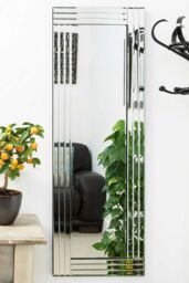 MirrorOutlet Oakley All Glass Triple Edge Bevelled Dress Mirror 120 x 40 CM in Silver - Size: 1 Pack