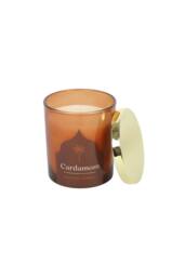 KDMD Arabian Nights Cardamom Scented Candle - 52H Fragrant Glass Candle in Dark Brown - thumbnail 3